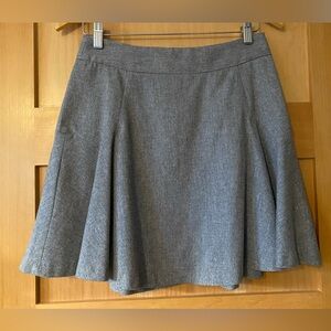 Banana Republic Grey Wool Blend Fit & Flare skirt wool size 2